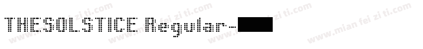 THESOLSTICE Regular字体转换